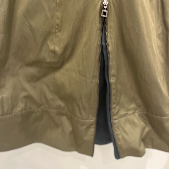 SARAH pacini green brown and grey dress with zipper size 0 - Picture 9 of 12